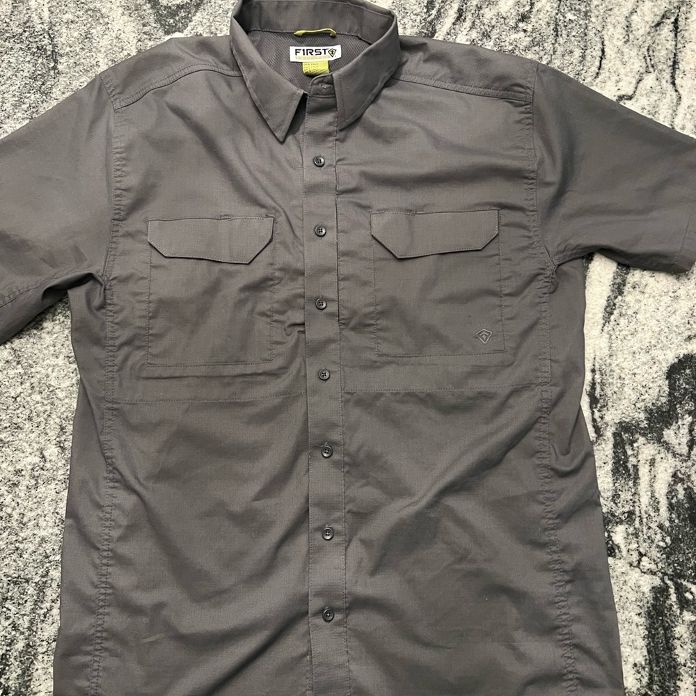 First Tactical Men's Charcoal Button Down‎ Shirt